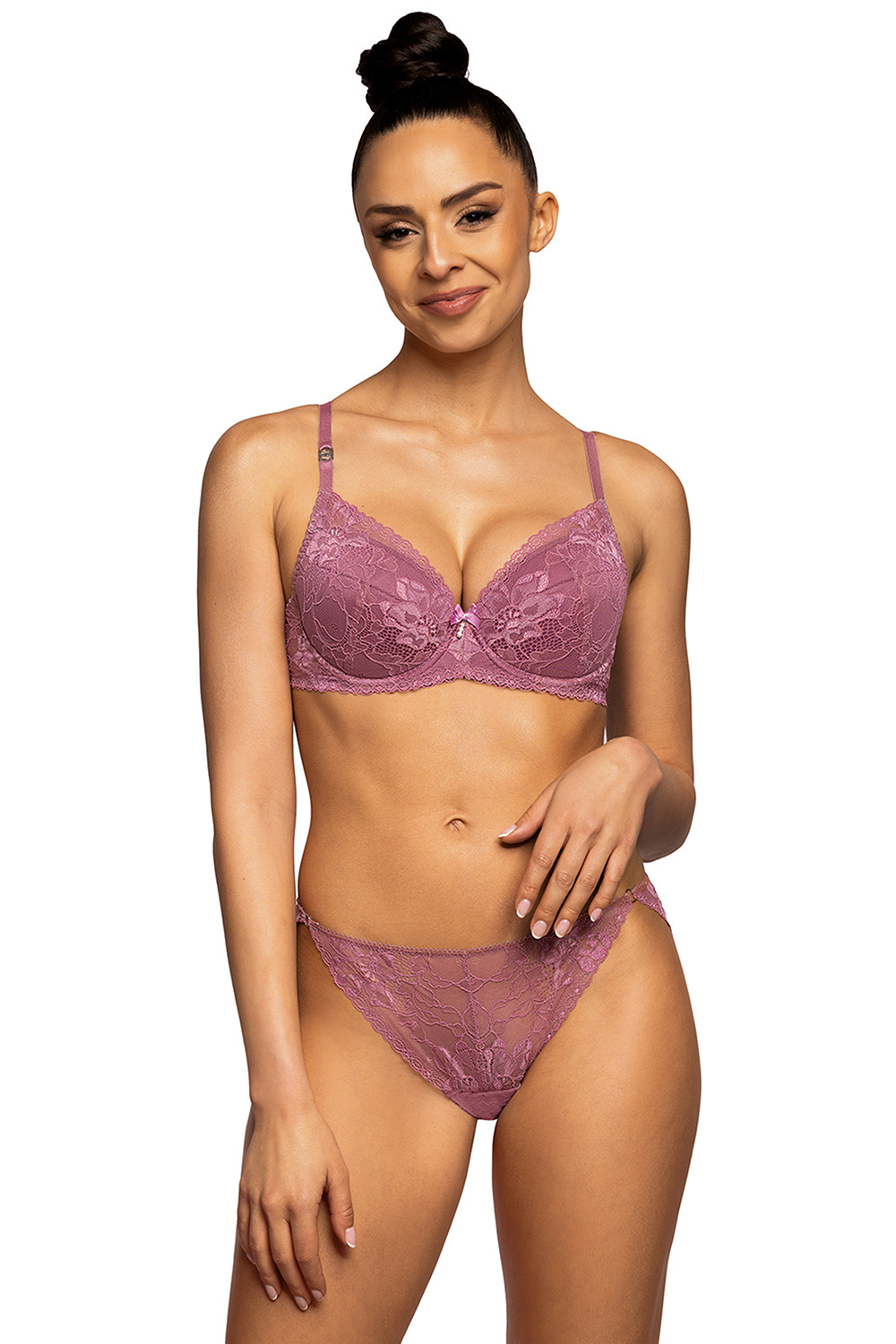 Biustonosz push up Biustonosz Push-up Model 3742/11 Rosie Pink - Mat — zdjęcie 2