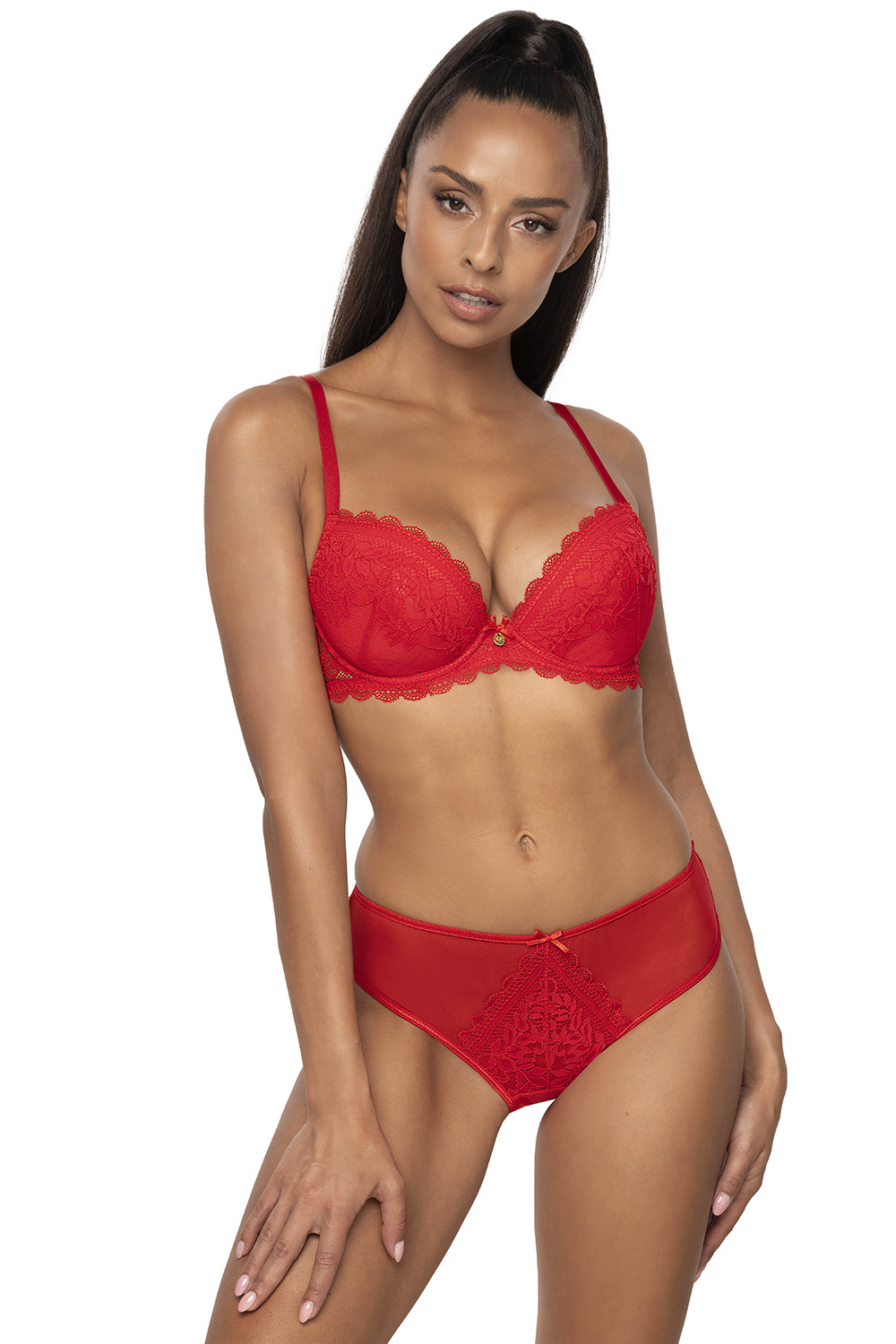 Biustonosz push up Biustonosz Push-up Model 0198/11/2 Estelle Red - Mat — zdjęcie 2