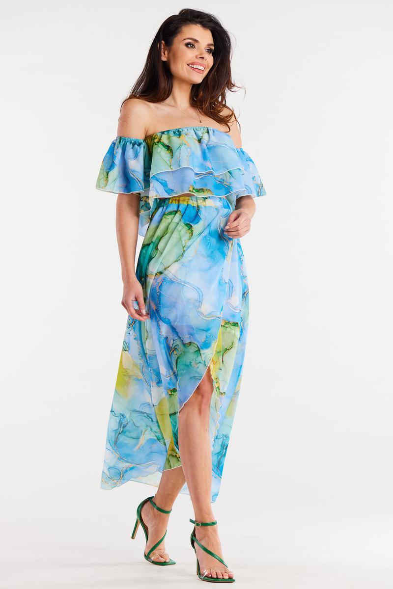 Spódnica Model A512 Sea Waves - awama — zdjęcie 2