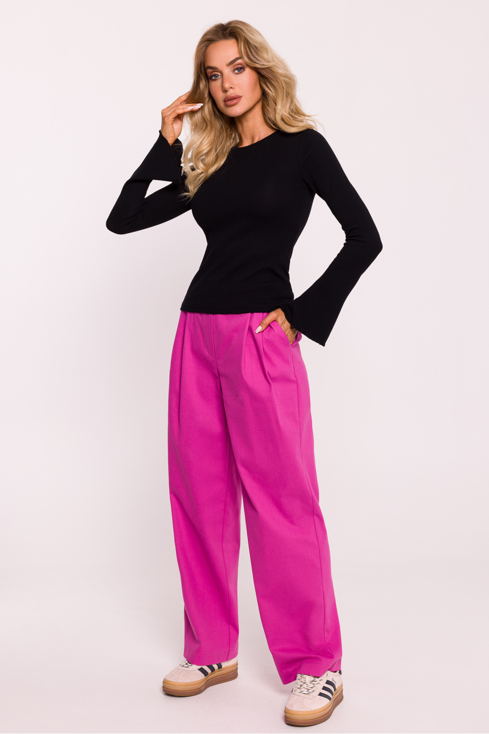 Bluzka Model MOE806 Black - Moe — zdjęcie 2