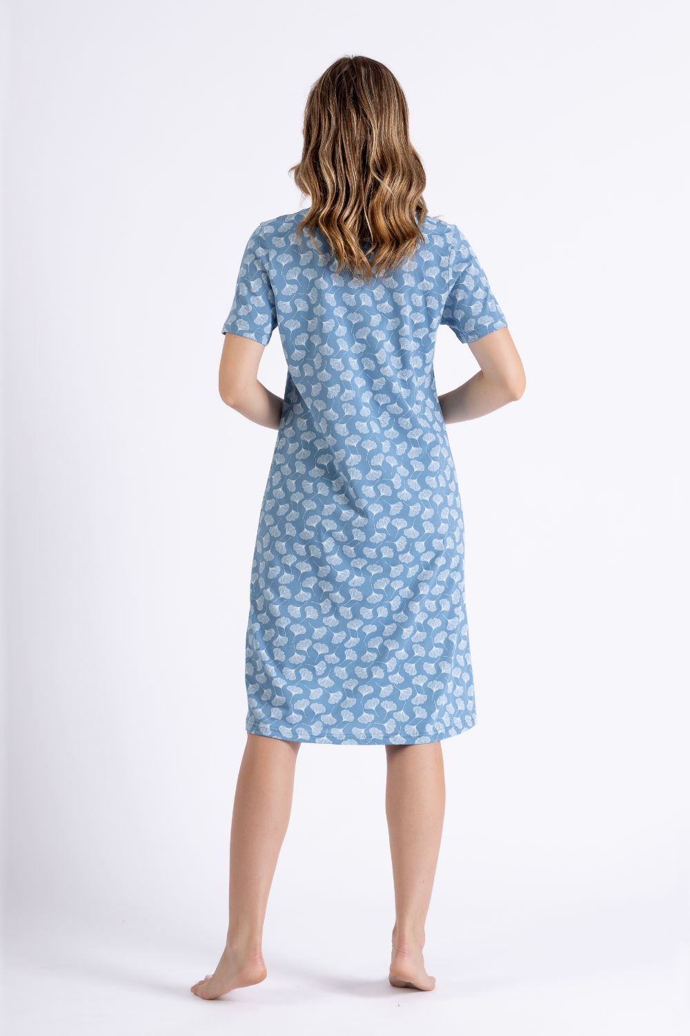 Koszulka nocna Koszula Nocna Model Adi 1452 Jeans - M-Max — zdjęcie 2