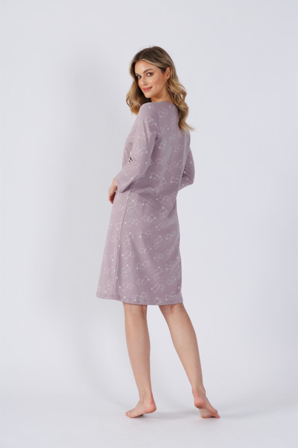 Koszulka nocna Koszula Nocna Model Blanka 1503 Cappuccino - M-Max — zdjęcie 2