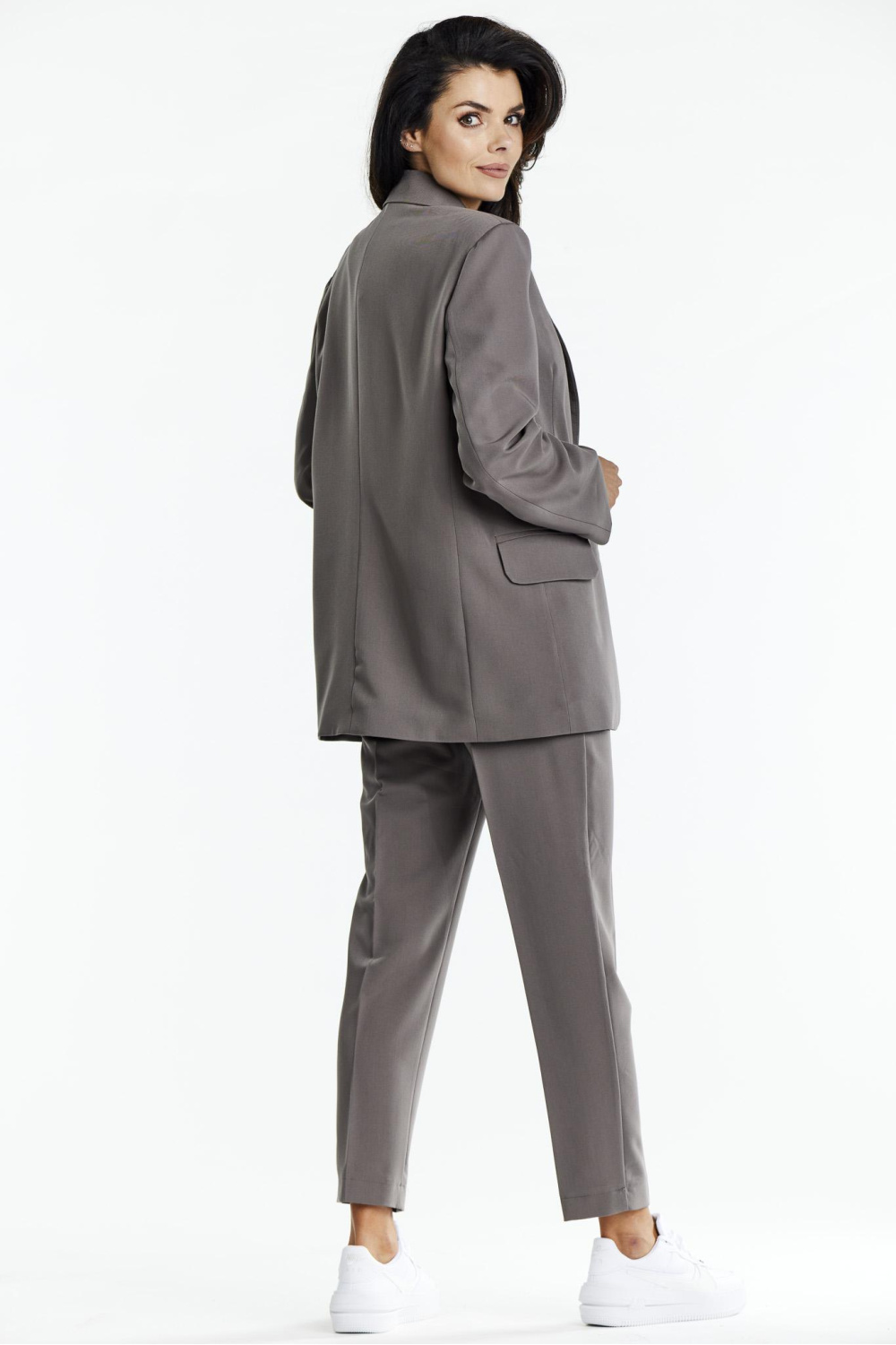 Żakiet Model A676 Taupe - awama — zdjęcie 3