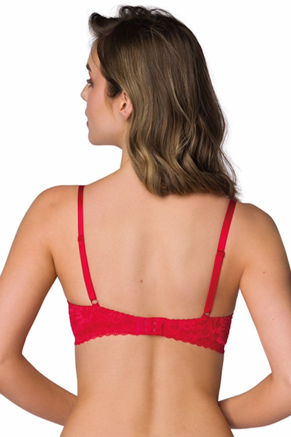 Biustonosz push up Biustonosz Push-up Model Hannah M-0115/11/1 Red - Mat — zdjęcie 3