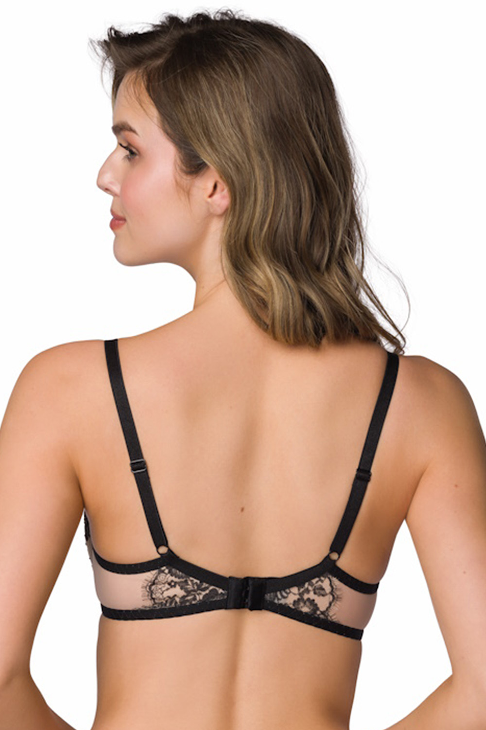 Biustonosz push up Biustonosz Push-up Model Frances M-3804/11 Beige/Black - Mat — zdjęcie 3