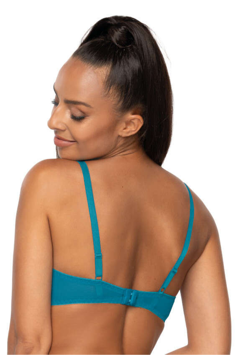 Biustonosz push up Biustonosz Push-up Model Maureen M-3808/11/1 Beige/Turkus - Mat — zdjęcie 3