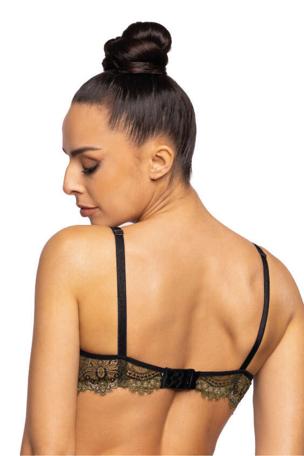 Biustonosz push up Biustonosz Push-up Model Chelsea M-3703/11 Khaki/Black - Mat — zdjęcie 3