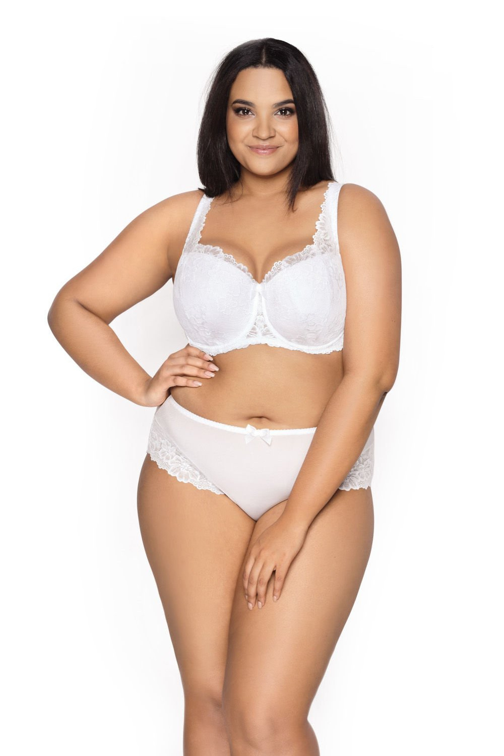 Biustonosz push up Biustonosz Usztywniany Model Carmela Big M-053/22 White - Mat — zdjęcie 2
