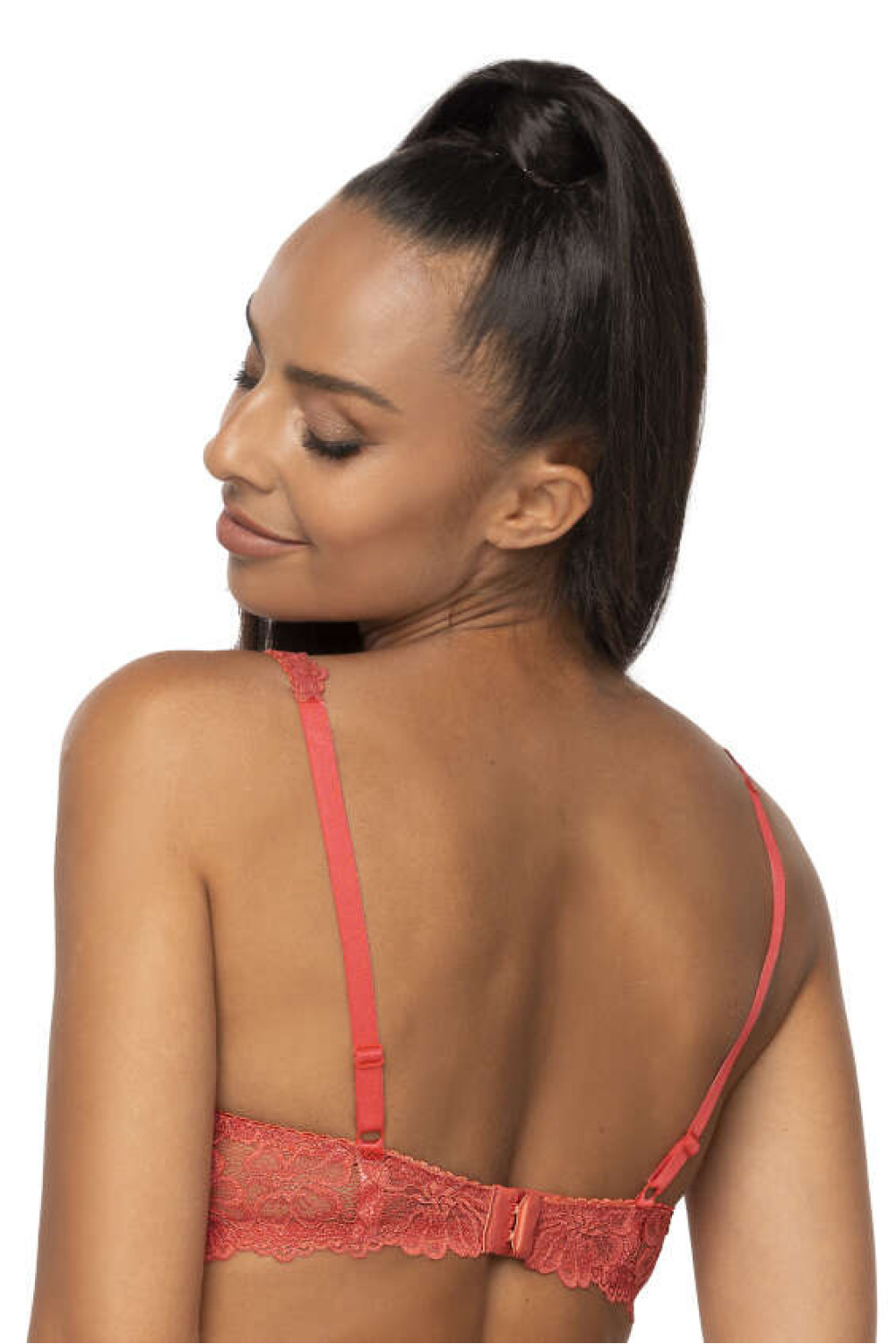 Biustonosz push up Biustonosz Usztywniany Model Carmela M-053/22 Cegła - Mat — zdjęcie 3