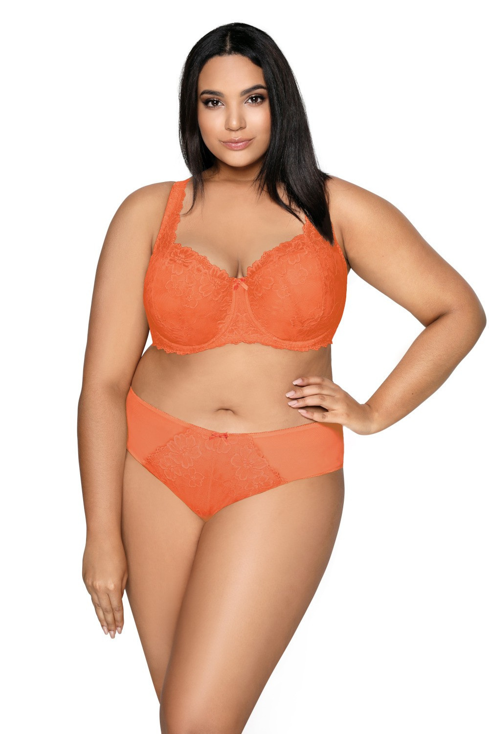Biustonosz push up Biustonosz Usztywniany Model Carmela Big M-053/22 Orange - Mat — zdjęcie 2