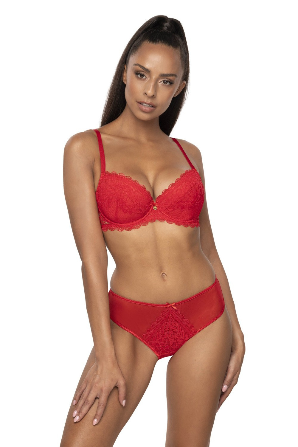 Biustonosz push up Biustonosz Push-up Model Estelle M-0198/11/1 Red - Mat — zdjęcie 2