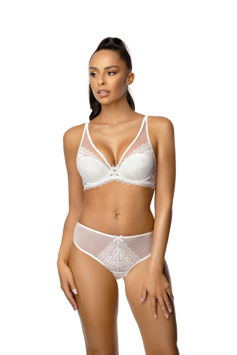 Biustonosz push up Biustonosz Push-up Model Estelle M-0198/11 White - Mat — zdjęcie 2