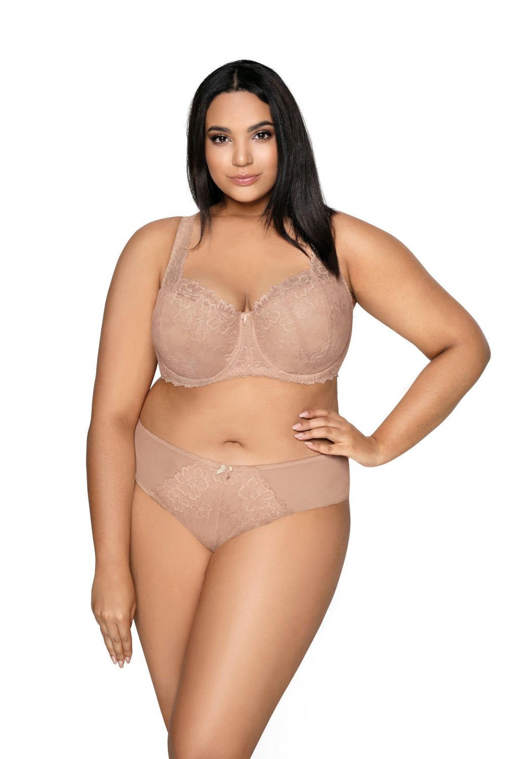 Biustonosz push up Biustonosz Usztywniany Model Carmela Big M-053/22 Beige - Mat — zdjęcie 2