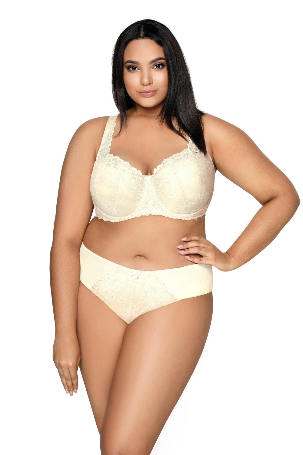 Biustonosz push up Biustonosz Usztywniany Model Carmela Big M-053/22 Cream - Mat — zdjęcie 2