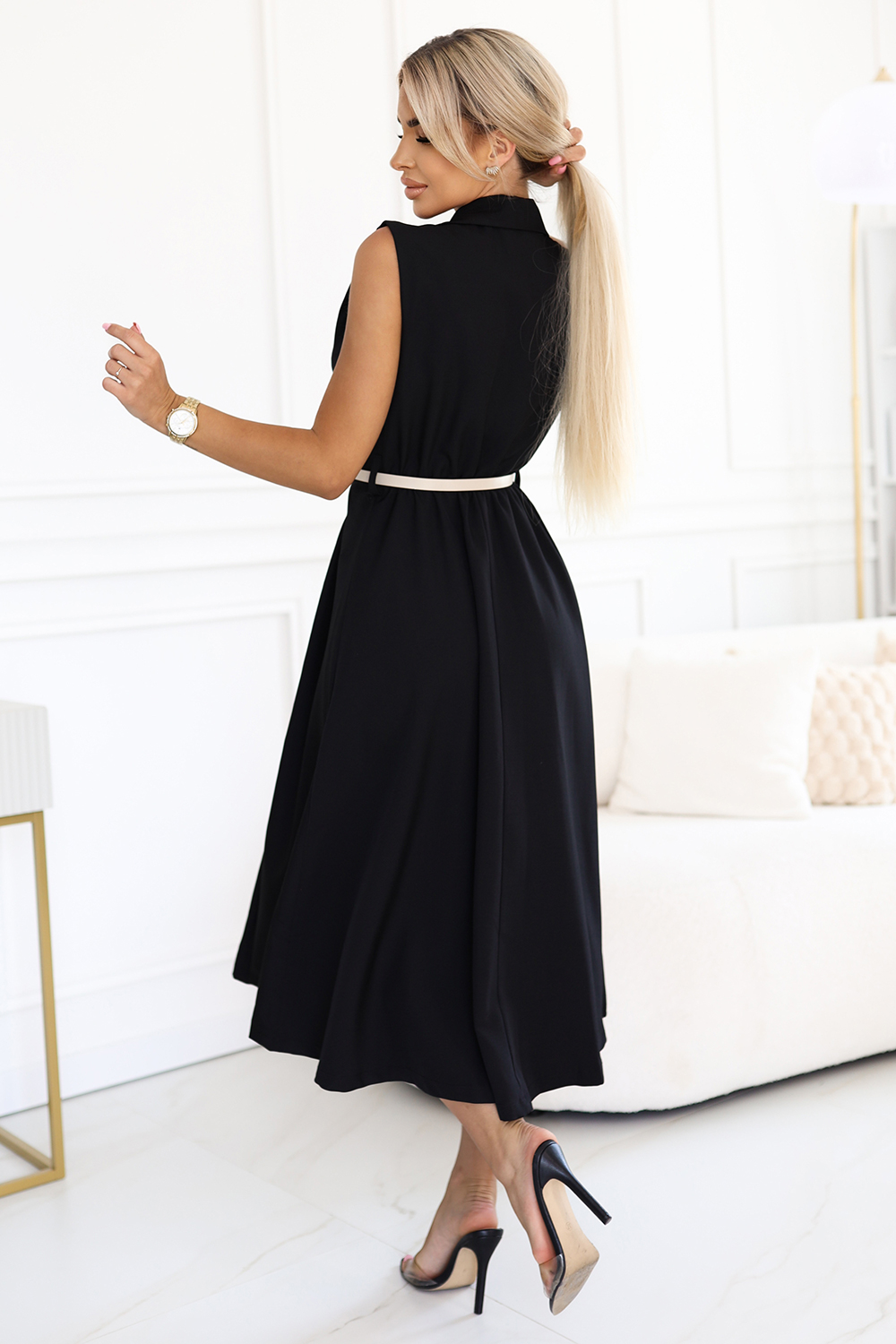 Sukienka Model 596-3 Black - Numoco — zdjęcie 2