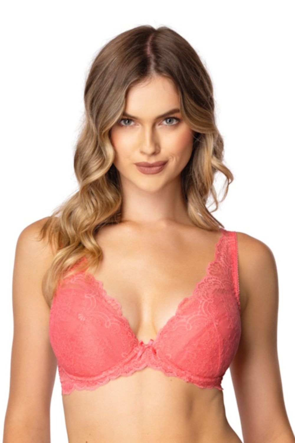 Biustonosz push up Biustonosz Push-up Model Samba  M-4008/11 Pink - Mat — zdjęcie 3