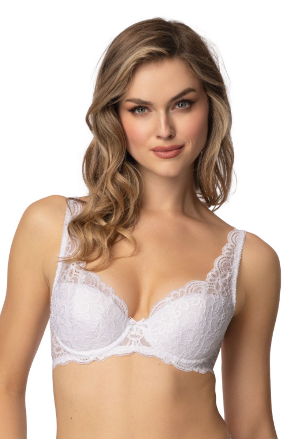 Biustonosz push up Biustonosz usztywniany Model Roma Big M-4052/22 White - Mat — zdjęcie 3