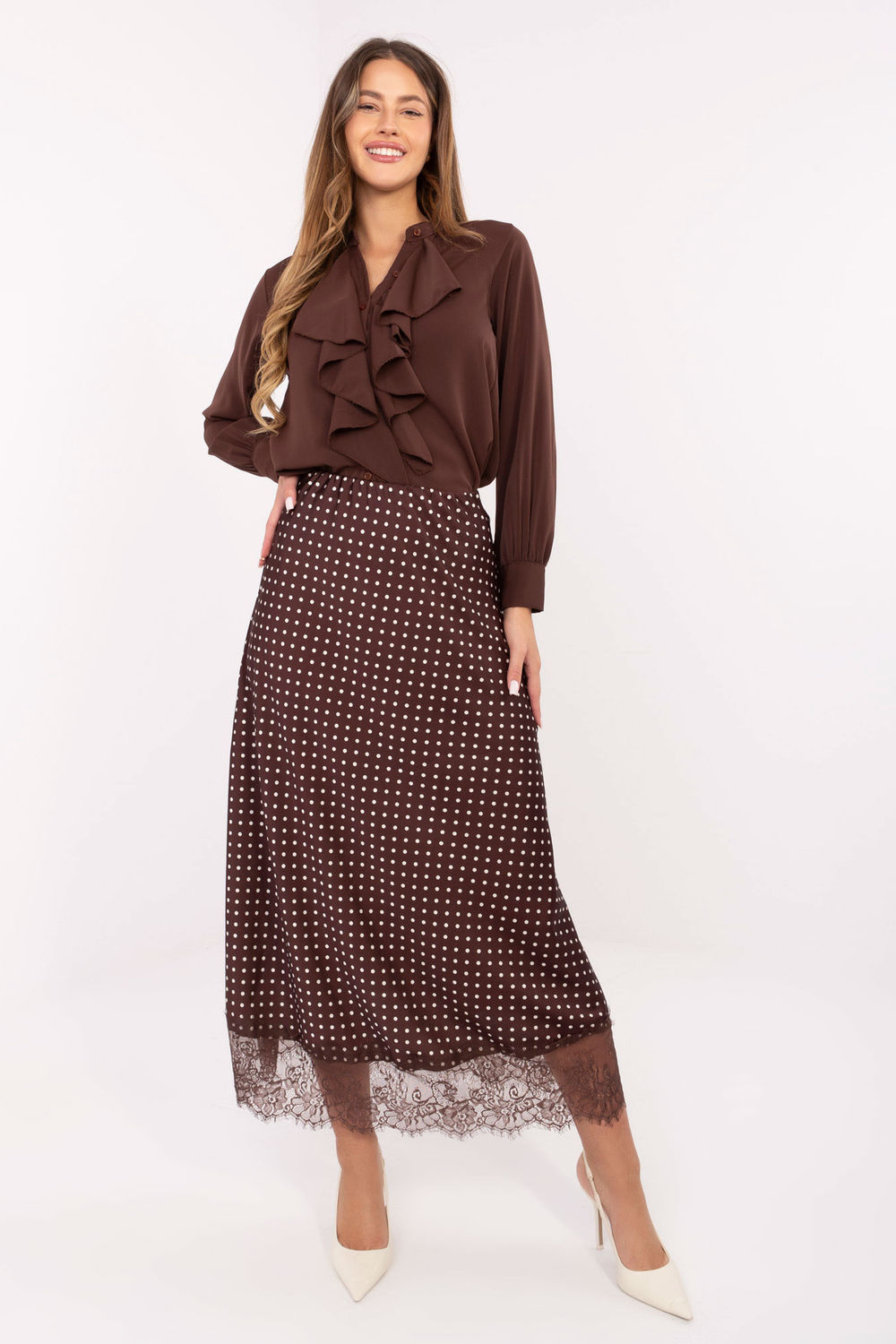 Spódnica Model MI-SD-4213.52 Brown - Rue Paris
