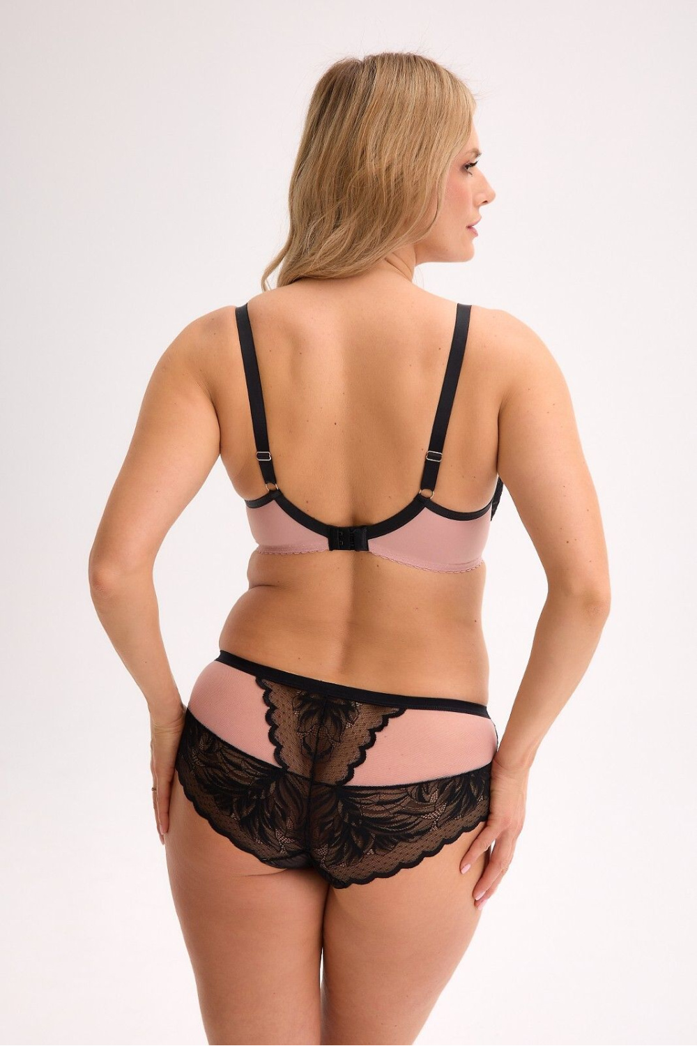 Biustonosz Soft Biustonosz Semi-Soft Model Amara 1308 Black/Pink - Gaia — zdjęcie 2
