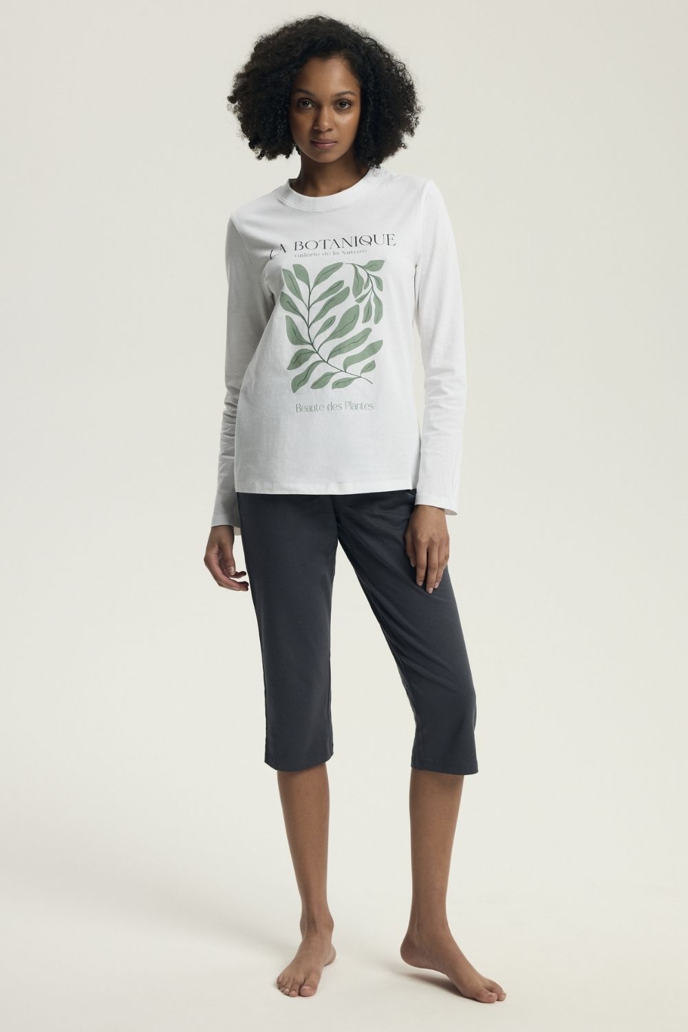 Piżama Damska Model Danna 43686 Ecru Cream - Henderson