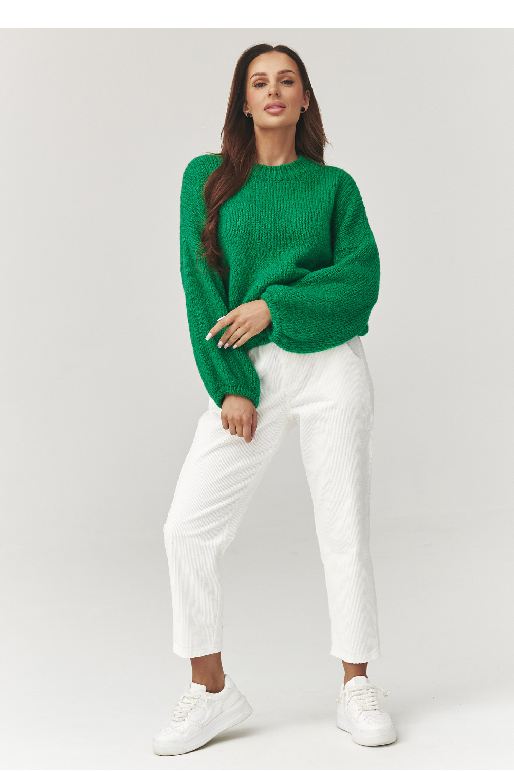 Sweter Damski Model C37 Green - Makadamia — zdjęcie 2