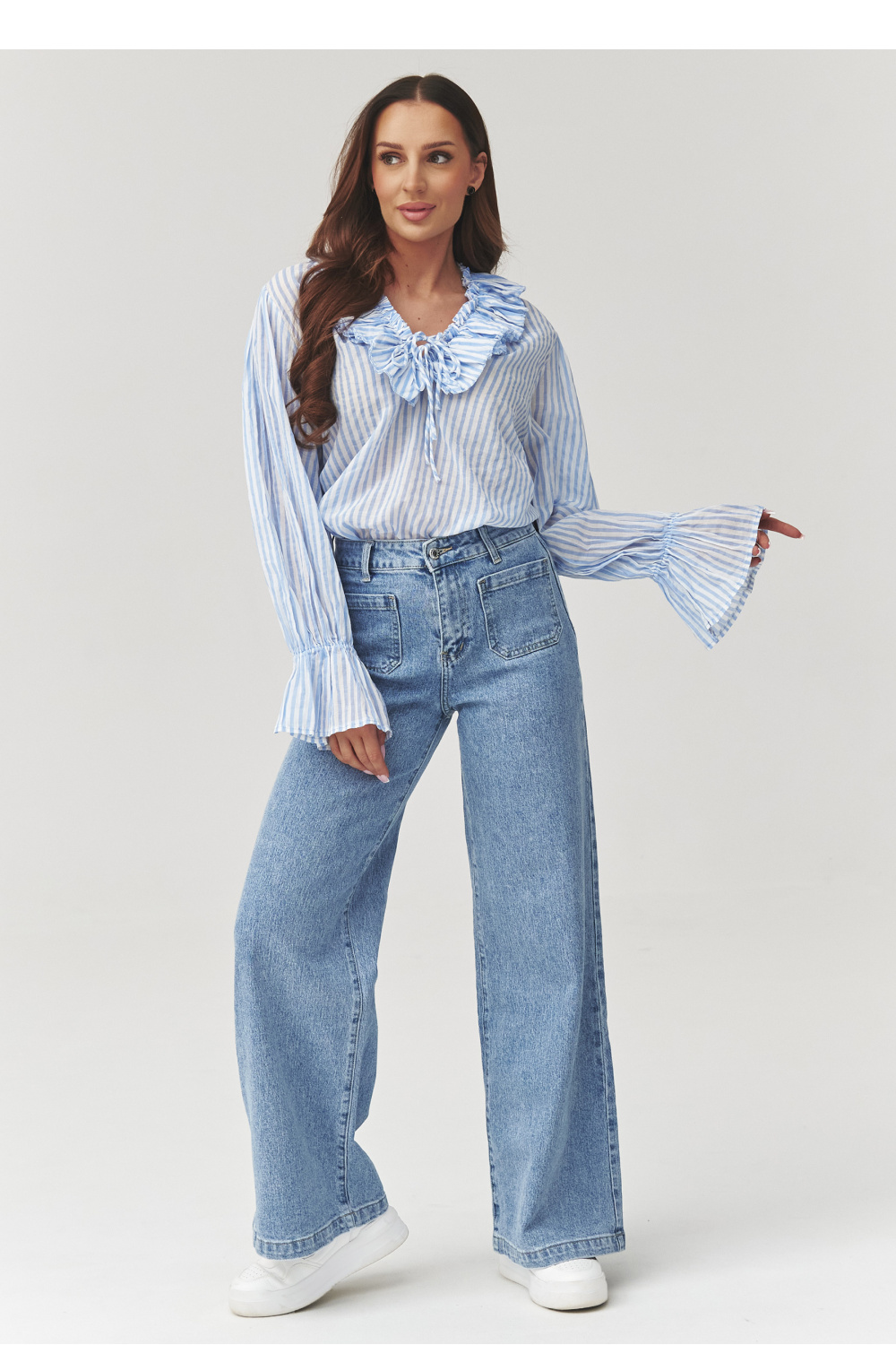 Spodnie Jeansy Damskie Model C32 Denim - Makadamia — zdjęcie 2