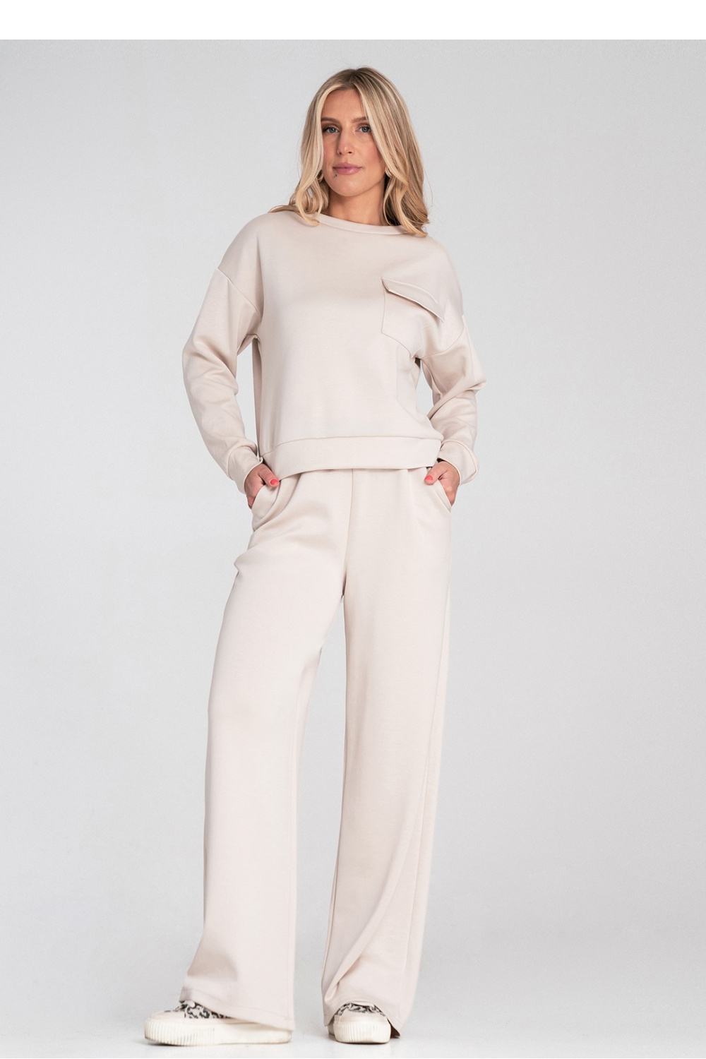 Bluza Damska Model M1202 Beige - Figl — zdjęcie 2