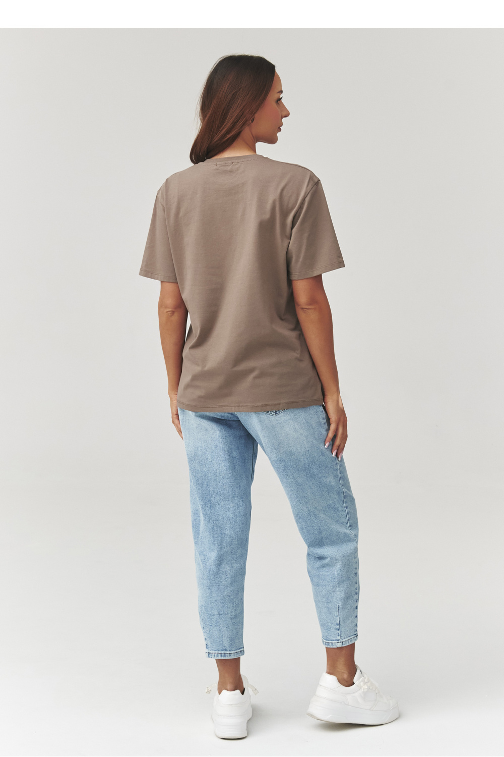 Tshirt Damski Model C41 Mocca - Makadamia — zdjęcie 3