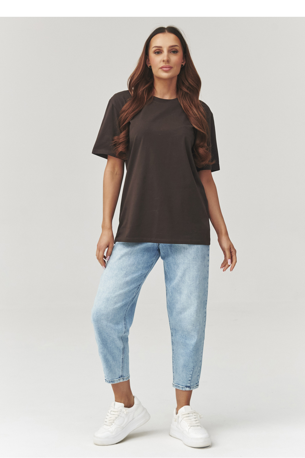 Tshirt Damski Model C41 Czekolada - Makadamia — zdjęcie 2