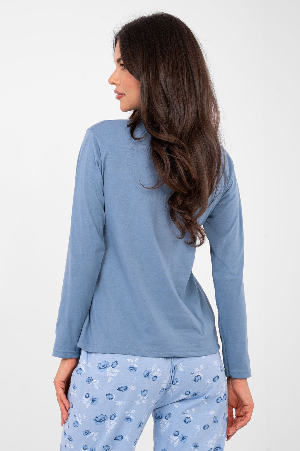 Piżama Damska Model DU-PI-FP-007.69 Grey/Blue - Forever Pink — zdjęcie 3