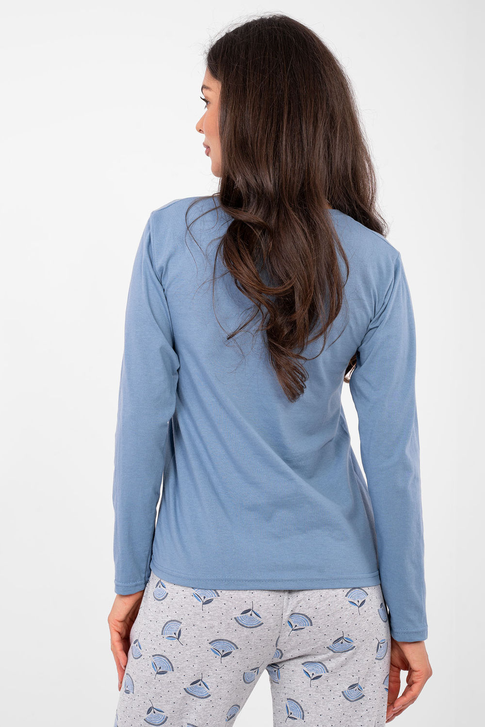 Piżama Damska Model DU-PI-FP-008.30 Grey/Blue - Forever Pink — zdjęcie 3