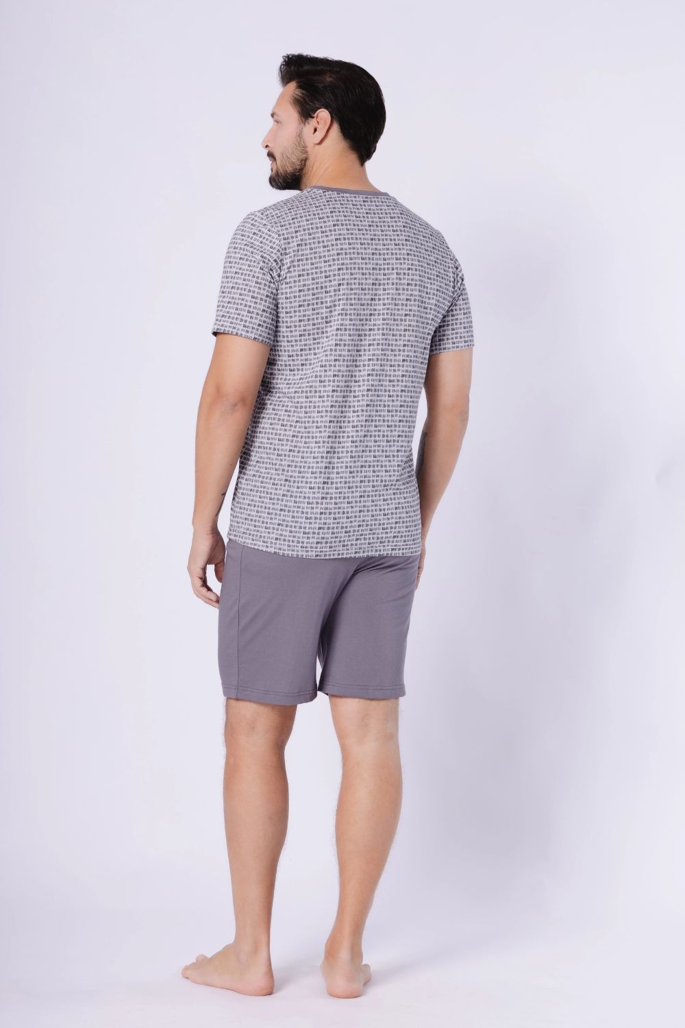 Piżama Męska Model Karol 1751 Stal - M-Max — zdjęcie 3