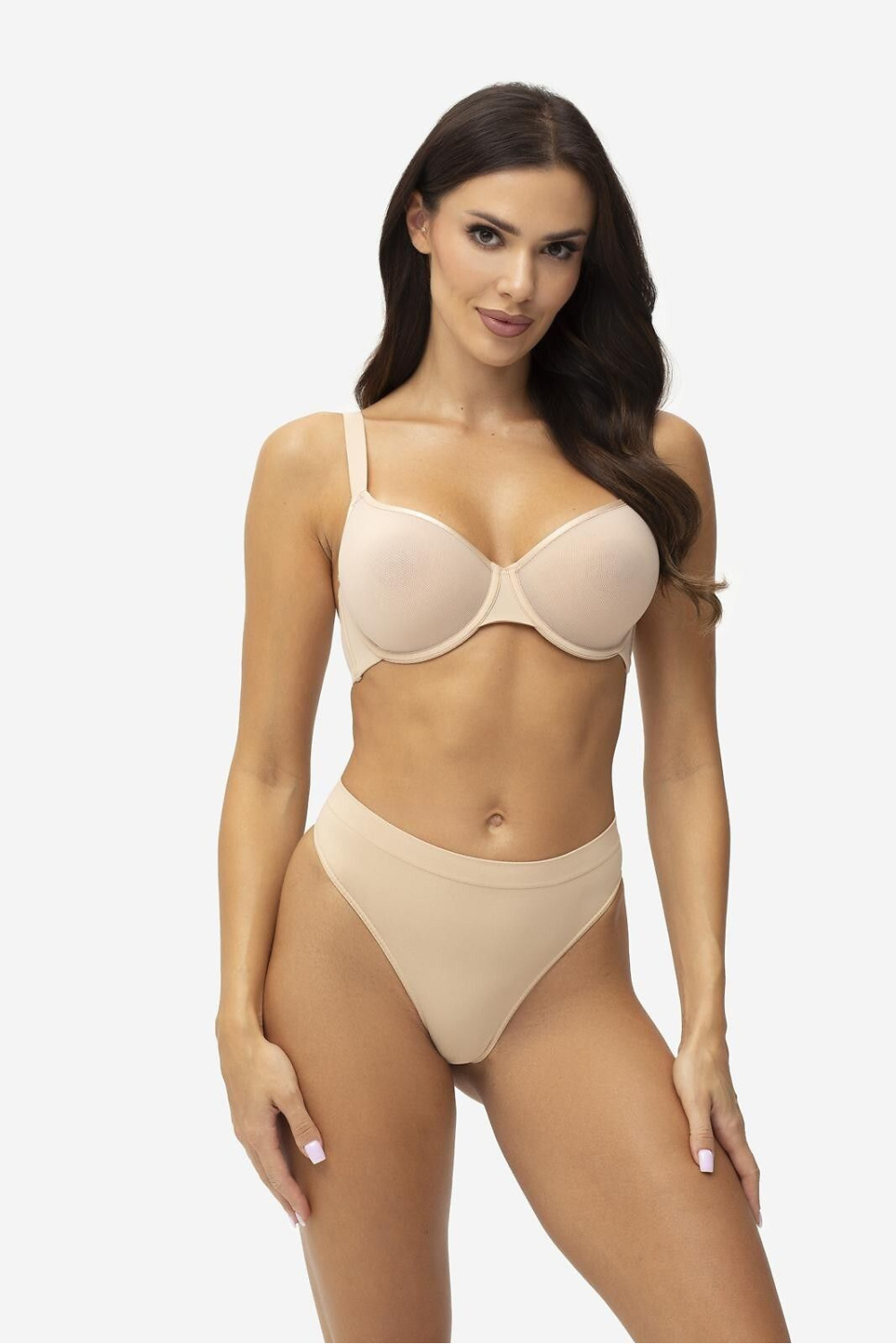 Biustonosz push up Biustonosz Usztywniany Model Support Beige - Gatta