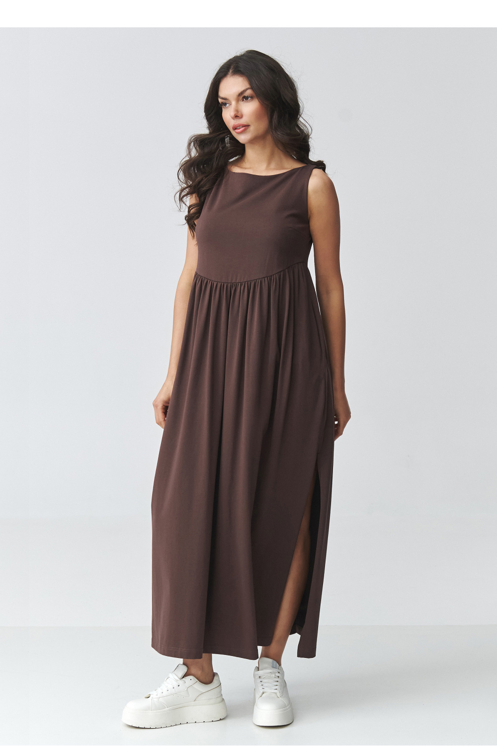 Sukienka Model M932 Dark Chocolate - Makadamia — zdjęcie 2