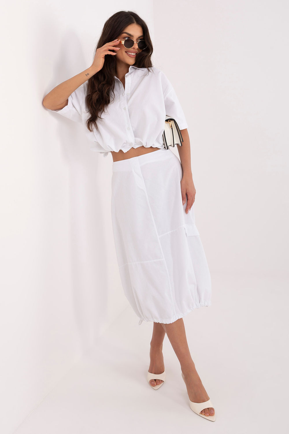 Spódnica Model IT-SD-FL10158.94 White - Rue Paris