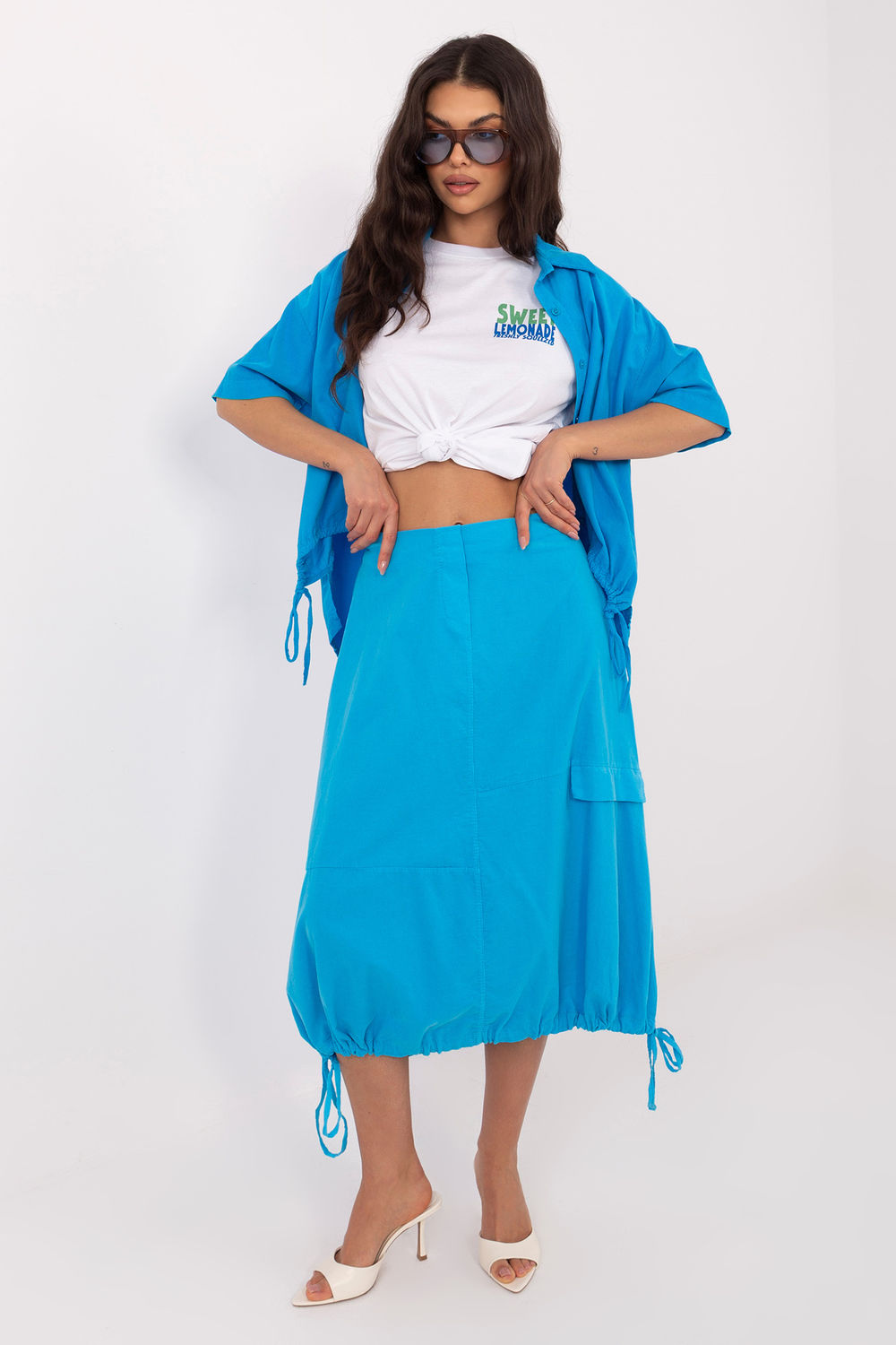 Spódnica Model IT-SD-FL10158.94 Blue - Rue Paris