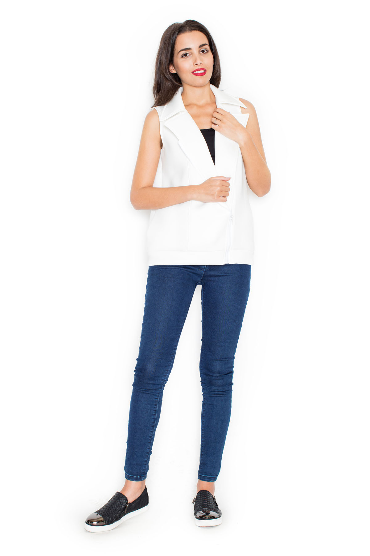 Kamizelka K319 Ecru - Katrus — zdjęcie 2