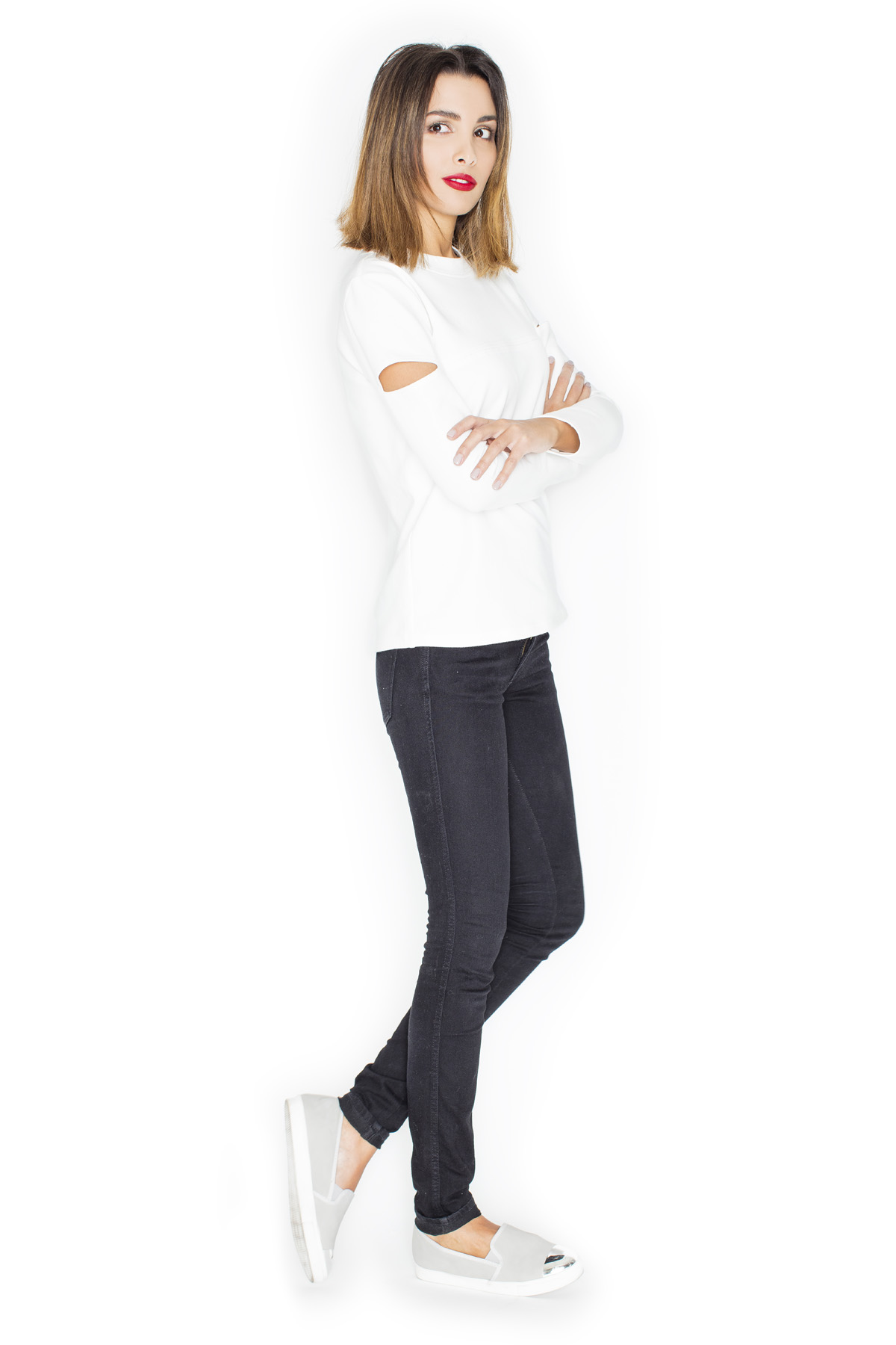 Bluzka Model K339 Ecru - Katrus — zdjęcie 2