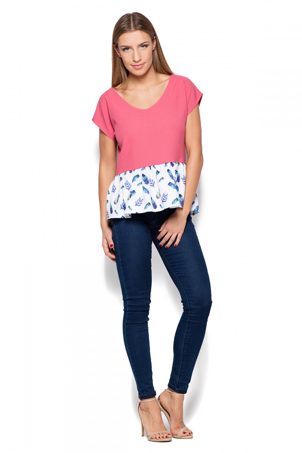 Bluzka Model K431 Coral - Katrus — zdjęcie 2