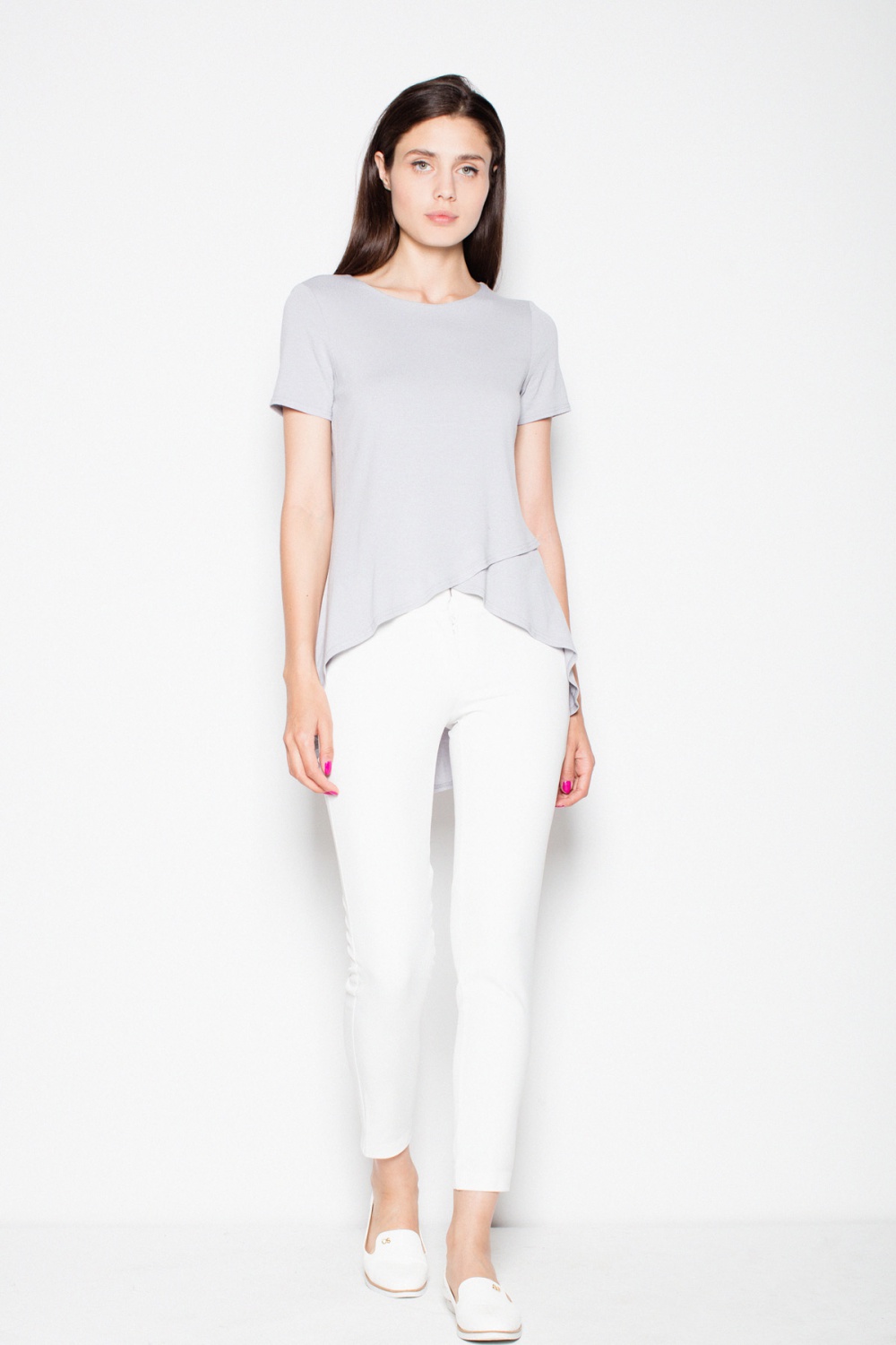 Bluzka Model VT085 Grey - Venaton — zdjęcie 2