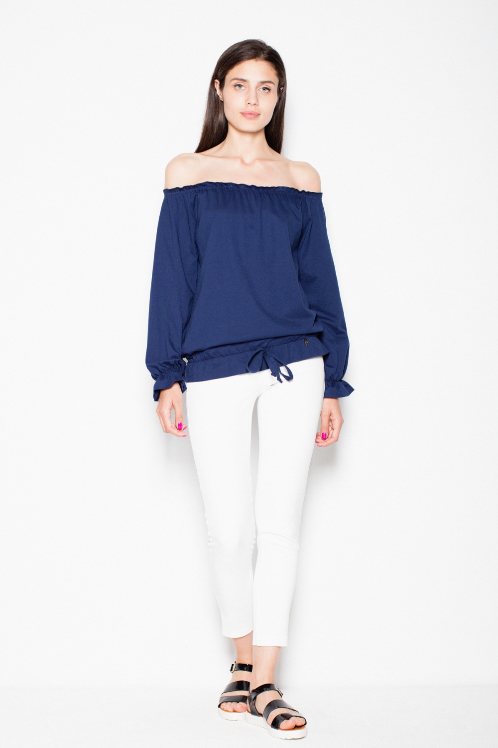 Bluzka Model VT012 Navy - Venaton — zdjęcie 2