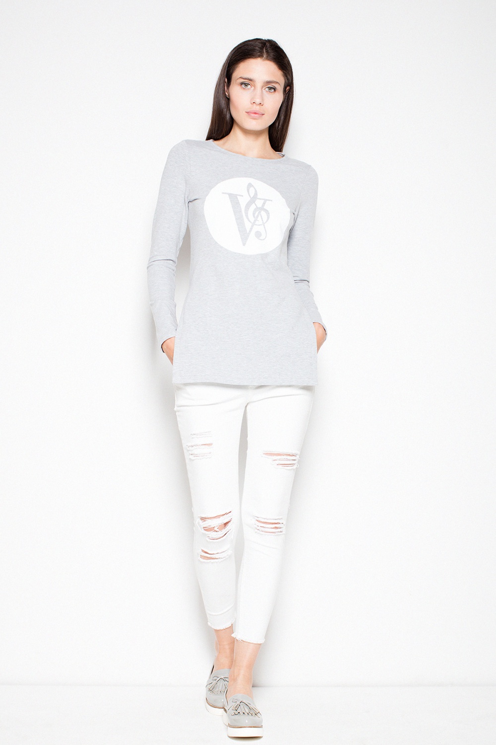 Bluza Damska Model VT014 Grey - Venaton — zdjęcie 2