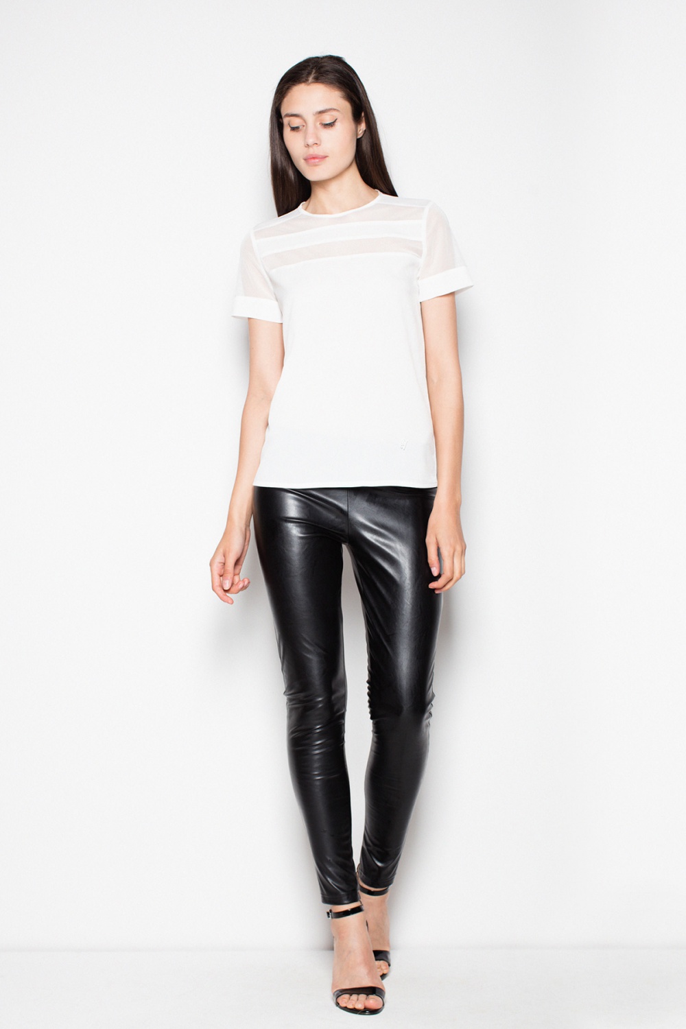 Bluzka Model VT007 Ecru  - Venaton — zdjęcie 2