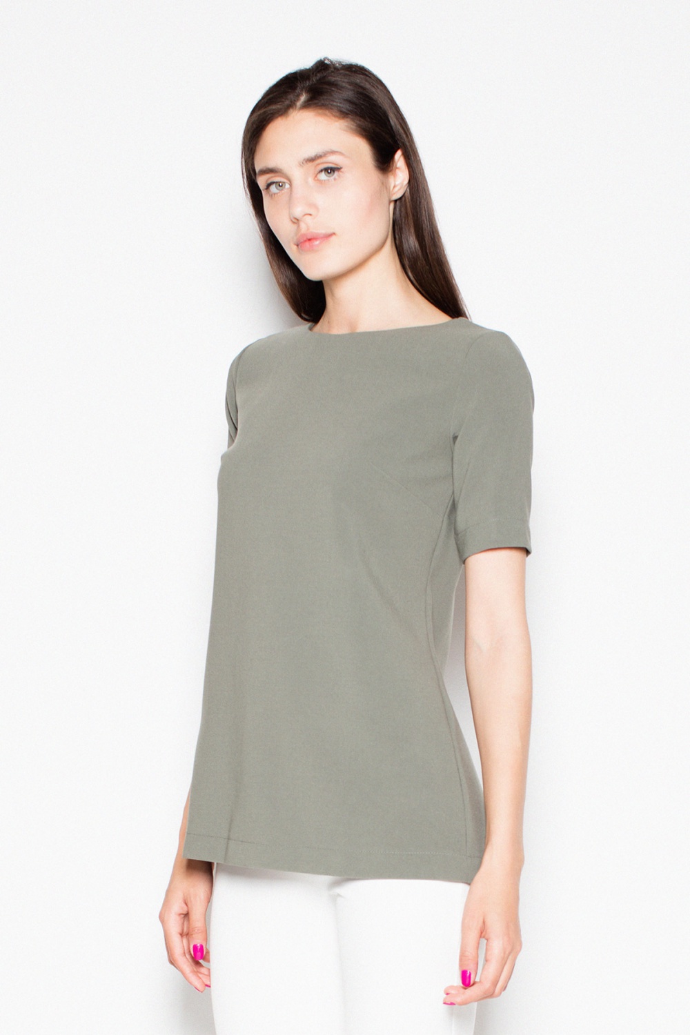 Bluzka Model VT006 Oliwka  - Venaton