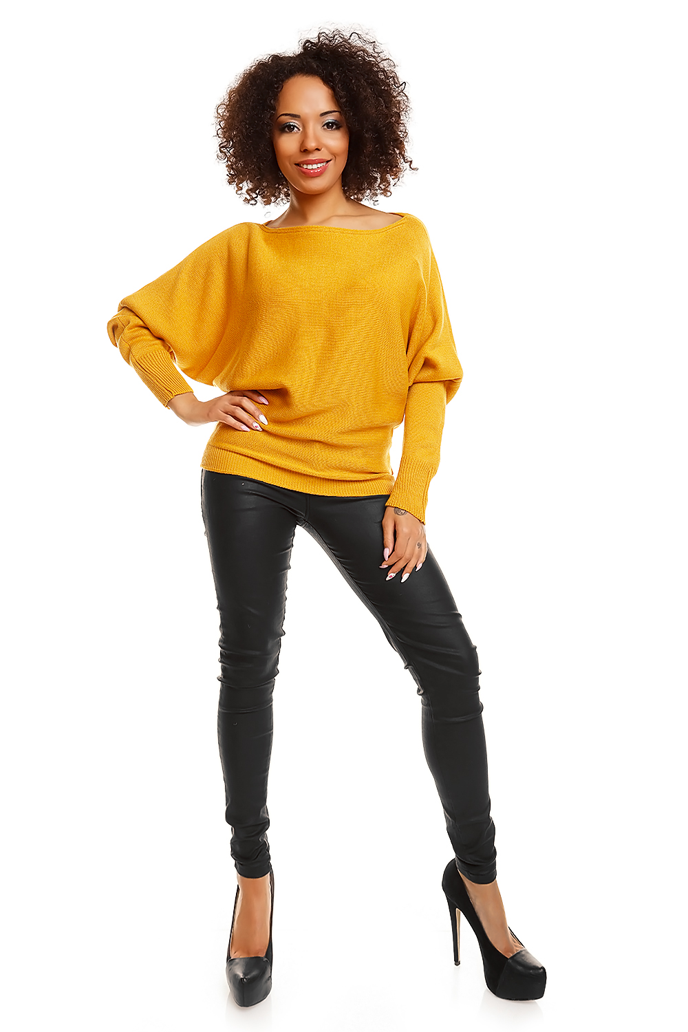 Sweter model 70003 Mustard - PeeKaBoo — zdjęcie 2