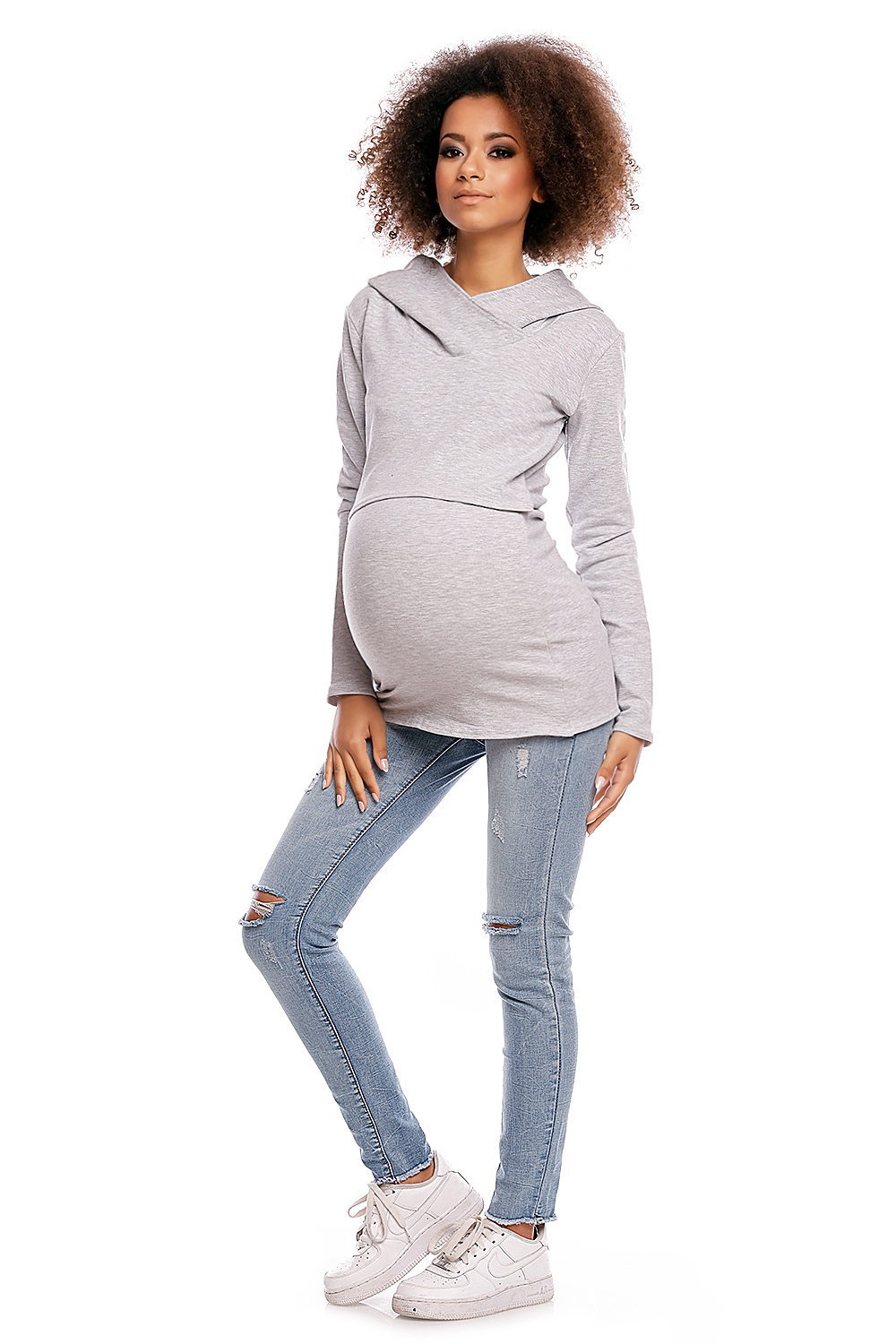 Bluza model 1473 Light Gray - PeeKaBoo — zdjęcie 3