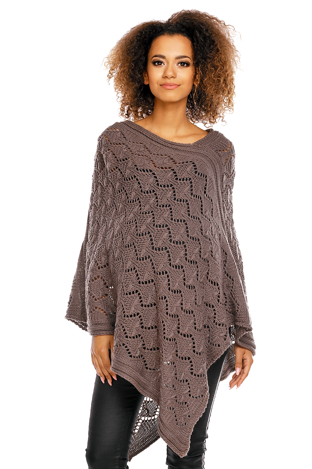 Poncho model 30012C Mocca - PeeKaBoo — zdjęcie 2