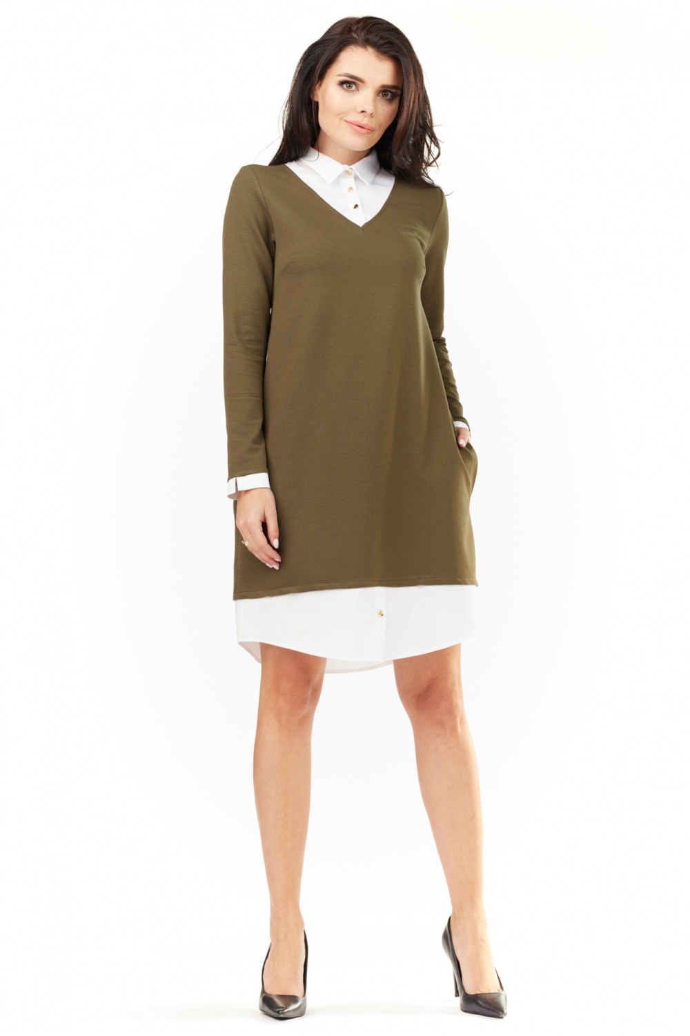 Sukienka Model M150 Oliwka - Infinite You — zdjęcie 2