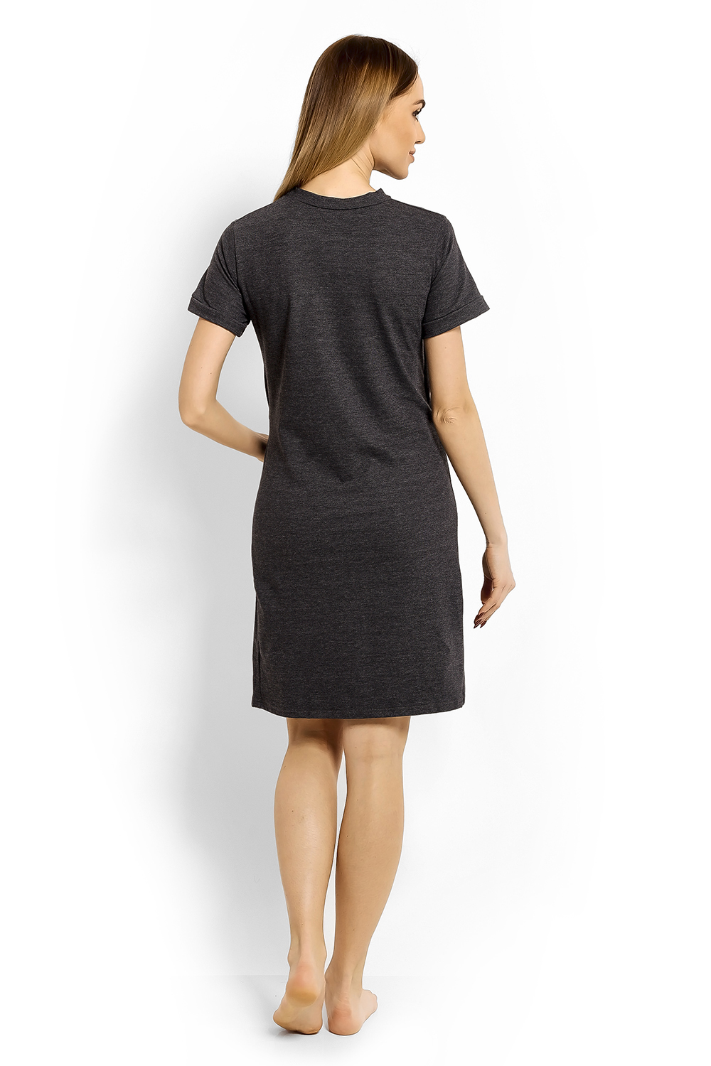Koszula Nocna Model 1625C Grafit - PeeKaBoo — zdjęcie 3