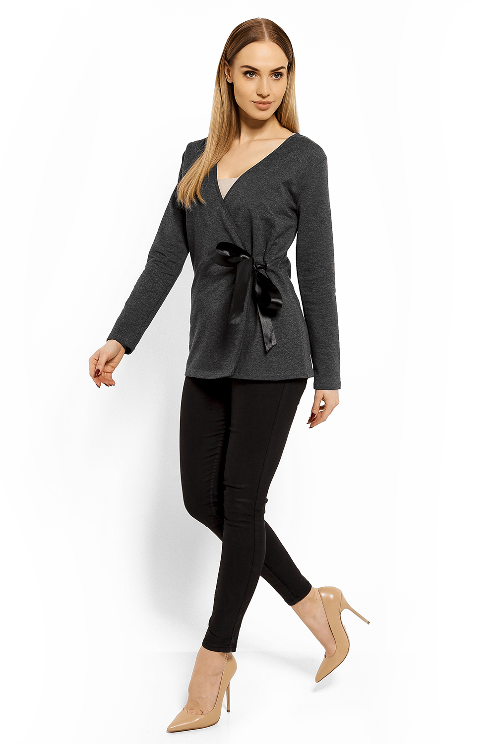 Bluzka Model 1626 Grafit - PeeKaBoo — zdjęcie 3